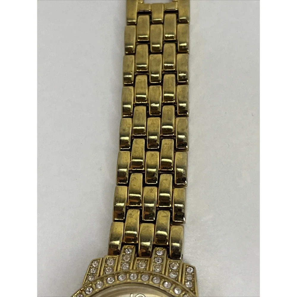 Avon Women's Watch Swarovski‎ Crystal Pave Dial Gold 6.75